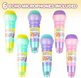 img 3 attached to 🎤 ArtCreativity Echo Microphones for Kids: Set of 6 Wireless Karaoke Mics with Echo Effect - Fun Music Toys for Birthdays, Parties, BBQs, and More!