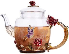 img 2 attached to 🌸 MEIMESH Teabloom Teapot: Stunning Floral Blooming Elegance