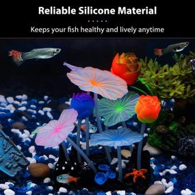img 3 attached to 🌸 Enhance your Fish Tank with Uniclife Glowing Lotus Ornament: Aesthetic Aquarium Silicone Decor with Suction Cup