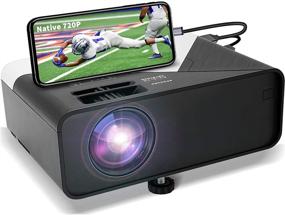 img 4 attached to 📽️ GRC Mini Projector, Native 720P Movie Projector with Full HD 1080 Support, Built-in HiFi Sound Speaker, Compatible with TV Stick HDMI USB AV DVD for Multimedia Home Theater/ Outdoor Movie Viewing
