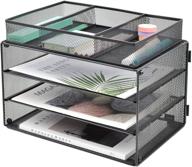 🗄️ efficient paper storage solution: easepres 3 tier mesh desk file organizer with drawer логотип