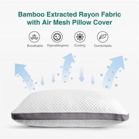 img 1 attached to 🌙 LuerJia Premium Shredded Memory Foam Pillow: Hypoallergenic Adjustable Loft Standard Pillow for All Sleepers