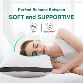 img 3 attached to 🌙 LuerJia Premium Shredded Memory Foam Pillow: Hypoallergenic Adjustable Loft Standard Pillow for All Sleepers
