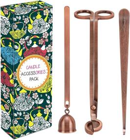 img 4 attached to 🕯️ DANGSHAN 3 in 1 Candle Accessory Set – Complete Copper Kit for Candle Lovers: Wick Trimmer, Wick Cutter, Snuffer Extinguisher, Wick Dipper & Gift Package