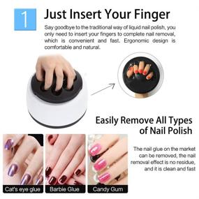 img 2 attached to 💅 Portable Automatic Gel Nail Polish Remover Machine - Steam Acrylic Nail Polish Remover Device, Efficiently Removes All Types of Nail Polish in Just 5 Minutes! Ideal for Beauty Salons and Home Use