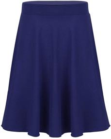 img 4 attached to Yeahdor Length Skater Pleated Uniform Girls' Skirts & Skorts - Stylish and High-Quality Choice