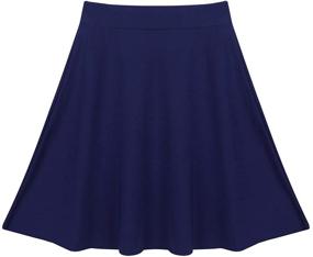 img 2 attached to Yeahdor Length Skater Pleated Uniform Girls' Skirts & Skorts - Stylish and High-Quality Choice