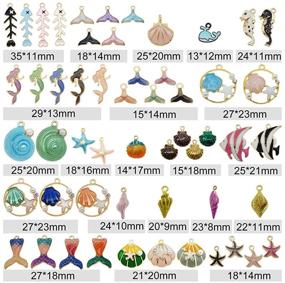 img 2 attached to 🌊 Enhance Your Jewelry Making with 40PCS Mixed Enamel Ocean Beach Charms: Perfect for Bracelets, Necklaces, Slime Crafts, and More!