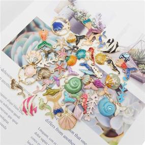 img 3 attached to 🌊 Enhance Your Jewelry Making with 40PCS Mixed Enamel Ocean Beach Charms: Perfect for Bracelets, Necklaces, Slime Crafts, and More!