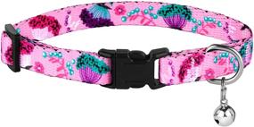 img 2 attached to 🌸 2-Pack CollarDirect Cat Collar with Bell: Adjustable Safety Breakaway Collars for Cats and Kittens | Floral Pattern Set with Flowers