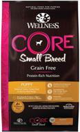 wellness core grain free dry dog food for small breed puppies - turkey, turkey meal & salmon meal (made in usa) - natural, high protein dog food with added vitamins, minerals, and taurine logo