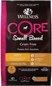 img 4 attached to Wellness CORE Grain Free Dry Dog Food for Small Breed Puppies - Turkey, Turkey Meal & Salmon Meal (Made in USA) - Natural, High Protein Dog Food with Added Vitamins, Minerals, and Taurine