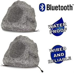 img 3 attached to 🔊 Powered Bluetooth Indoor/Outdoor Granite Rock Speaker Pair: Acoustic Audio RSG6BT