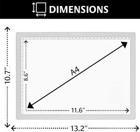 img 2 attached to 🌟 iVyne перезаряжаемый светодиодный яркий ультратонкий световой планшет A4 - идеальный для винила Cricut, инструментов по удалению сорняков и ручного термопереносного драгоценности.