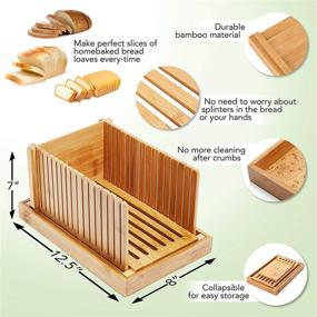 img 2 attached to 🍞 Soltans Kitchen Bread Slicers: Ultimate Guide for Homemade Bread with Crumb Catcher, Recipe Ebook, Convenient Loaf Slicer, Time-Saving Cutting Guide, No Mess Antique Bread Slicing Aid