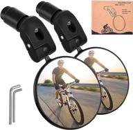 🚴 bike mirror - hopene handlebar rearview mirror for e-bike & mountain bike - easy installation, 360° rotating, adjustable hd convex mirror with wide field of view - pack of 2 logo