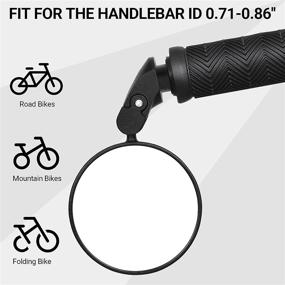 img 1 attached to 🚴 Bike Mirror - HOPENE Handlebar Rearview Mirror for E-bike & Mountain Bike - Easy Installation, 360° Rotating, Adjustable HD Convex Mirror with Wide Field of View - Pack of 2