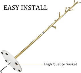 img 3 attached to 💡 67-inch Independent Coat Rack Stand with 8 Hooks, Stable Marble Round Base Shelf for Coats, Hats, Handbags, Jackets - Perfect for Entrance, Corridor, Bedroom, Office Shelf - ZYWH Coat Rack