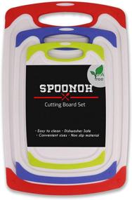 img 4 attached to 🔪 Ultimate Cutting Board Set: Upgrade Your Chopping Experience with Superior Non-Slip Boards in Multiple Sizes & Colors - BPA Free, Essential Mats for Cooking Enthusiasts!