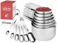 🥄 13-piece livelab measuring cups and spoons set – premium 18/8 stainless steel – 7 cups, 6 spoons – portable kitchen measurement tools for dry and liquid ingredients – perfect for baking and cooking logo