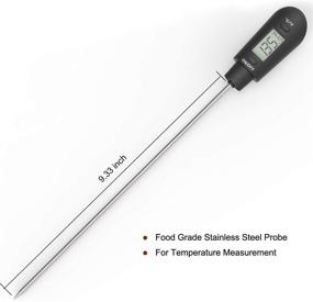 img 2 attached to 🍯 Multi-Functional Efeng Candy Thermometer Spatula with Pot Clip – Silicon Grey Chocolate Spatula with Built-in Thermometer for Precise Cooking of Candy, Chocolate, Sauces, Jams, and More