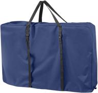 🪑 land heavy duty folding chair storage bag for longue chair, zero gravity chair, transport chair - lightweight & durable (42" l x 9" w x 28" h, blue) logo