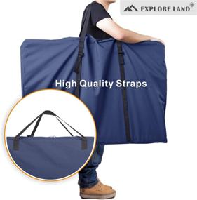 img 2 attached to 🪑 Land Heavy Duty Folding Chair Storage Bag for Longue Chair, Zero Gravity Chair, Transport Chair - Lightweight & Durable (42" L x 9" W x 28" H, Blue)