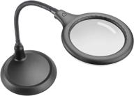 🔍 nomiou magnifying lamp: 5x magnifier with led light, flexible neck, usb powered - ideal for reading, hobbies, crafts, and workbench logo