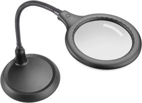 img 4 attached to 🔍 Nomiou Magnifying Lamp: 5X Magnifier with LED Light, Flexible Neck, USB Powered - Ideal for Reading, Hobbies, Crafts, and Workbench