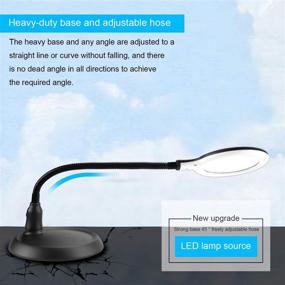 img 2 attached to 🔍 Nomiou Magnifying Lamp: 5X Magnifier with LED Light, Flexible Neck, USB Powered - Ideal for Reading, Hobbies, Crafts, and Workbench