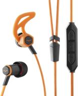 🎧 v-moda forza in-ear hybrid sport headphones - apple devices, orange: 3-button remote & microphone included logo