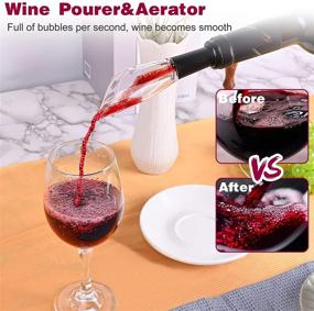 img 1 attached to 7-in-1 Electric Wine Opener Set with Foil Cutter, Vacuum Wine Saver Pump, 2 Wine Stoppers, Wine Aerator Pourer - Ideal Christmas Gift for Wine Lovers