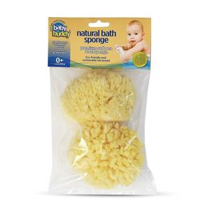 img 4 attached to 🛁 Baby Buddy Premium Sea Wool Sponge - Ultra Soft Natural Bath Sponge for Tender Baby Skin (4in) - Biodegradable, 2 Pack