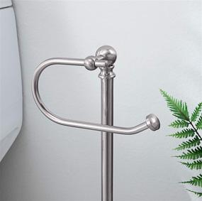 img 1 attached to 🧻 SunnyPoint Classic Freestanding Toilet Tissue Paper Roll Holder Stand for Bathrooms