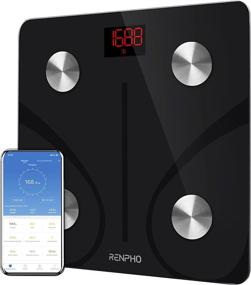 img 4 attached to 📊 RENPHO Smart Body Fat Scale - BMI & Weight Analyzer, Digital Bathroom Scale with Wireless Sync, Smartphone App via Bluetooth, 396 lbs Capacity - Black