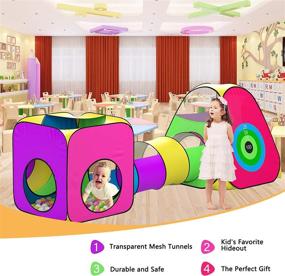 img 3 attached to 🏠 Innovative Indoor Outdoor Playhouse for Toddlers: Tunnel Fun!