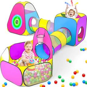 img 4 attached to 🏠 Innovative Indoor Outdoor Playhouse for Toddlers: Tunnel Fun!