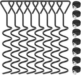 img 4 attached to Trampoline Anchor Corkscrew Stakes Anchors Sports & Fitness