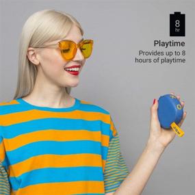 img 2 attached to 🚿 8 Hour Playtime Hang Up Shower Bluetooth Speaker - Waterproof, Dust-Proof, Drop-Proof IP67 Rating, Built-in Speakerphone, Aux-In Port, Integrated USB - JAM Audio Blue
