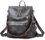 versatile convertible backpack: trendy colorful shoulder handbags for women with wallets included logo