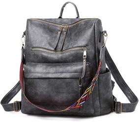 img 4 attached to Versatile Convertible Backpack: Trendy Colorful Shoulder Handbags for Women with Wallets Included