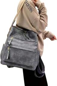 img 2 attached to Versatile Convertible Backpack: Trendy Colorful Shoulder Handbags for Women with Wallets Included