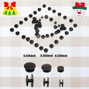 img 3 attached to 🔲 300pcs Black Buckle Plastic Button Accessories, Premium Buttons in 3 Sizes – Ideal for Back Piece, Shoe Charms for Kids, Wristband Jewelry – SEWPASAM Factory DIY Jewelry (10mm/12mm/13mm)