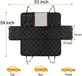 img 2 attached to Large Dog Car Seat Cover for Back Seat - Hammock Style Protector with Quilted Design and Non-Slip Waterproof Features - Includes Mesh Window for SUV and Truck