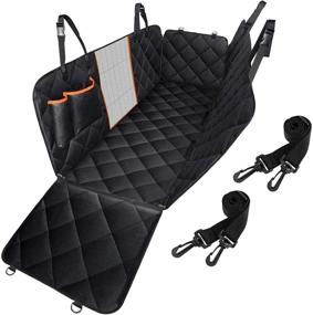 img 4 attached to Large Dog Car Seat Cover for Back Seat - Hammock Style Protector with Quilted Design and Non-Slip Waterproof Features - Includes Mesh Window for SUV and Truck