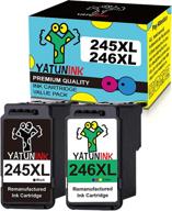 🖨️ yatunink remanufactured ink cartridges for canon pg-245xl cl-246xl: high-quality, affordable alternative for canon tr4520 mg2522 mg2920 mg2922 ts3122 mx490 mx492 printers (2 pack) logo