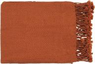 🎃 artistic weavers tanner 50x60 throw blanket in pumpkin - handcrafted knit logo