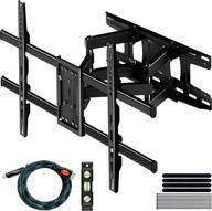 📺 c-mounts full motion tv wall mount bracket with dual articulating arms - swivel, tilt, and rotate - for 37-75 inch flat curved tvs - holds up to 110lbs - max vesa 684x400mm - fits up to 16-inch studs logo