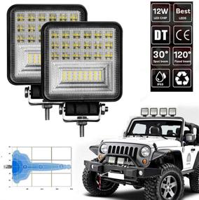 img 2 attached to WINBANG LED Pods: 4 Inch 126W Work Light - 🚚 Premium Off Road Spot Square Lights for Trucks, Jeeps, Boats (8 Pack)