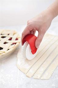 img 1 attached to 🥧 Enhanced 2-Pack Pastry Wheel Decorator and Cutter for Stunning Pie Crust Designs